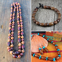 Dyed Barrel Natural Wood Beads&nbsp;WOOD-CD0001-11