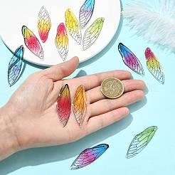 12Pcs 6 Colors Transparent Epoxy Resin Big Pendants&nbsp;RESI-FS0002-44