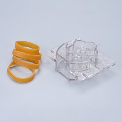 花のプラスチックキャンドル型  キャンドル作りツール用  弾性コード付き  透明  92x110x41mm  穴：35x35mm  内径：80x54mm&nbsp;LS-DIY-I035-12