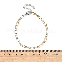 2Pcs 2 Colors 304 Stainless Steel Figaro Chains Bracelet Sets&nbsp;BJEW-JB14356-01