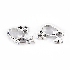 Tibetan Style Alloy Open Back Bezel Pendants&nbsp;TIBE-S323-115AS-RS