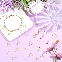 150Pcs 6 Styles 304 Stainless Steel Charms&nbsp;STAS-BBC0009-51