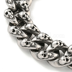 304 Stainless Steel Cuban Link Chain Bracelets for Women Men&nbsp;BJEW-C063-04AS