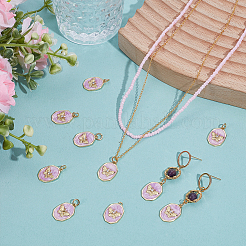 10Pcs Brass Micro Pave Clear Cubic Zirconia Pendants&nbsp;ZIRC-BC0015-13