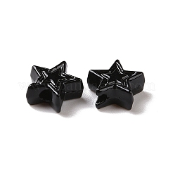 塗装合金ビーズをスプレー  スター  ブラック  7x7.5x3.2mm  穴：1.2mm&nbsp;PALLOY-K001-02G