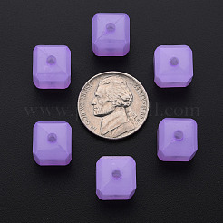模造ゼリーアクリルビーズ  キューブ  暗い蘭  11.5x11x11mm  穴：2.5mm  約528個/500g&nbsp;MACR-S373-89-E04