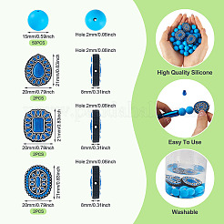 56Pcs 4 Styles Silicone Beads&nbsp;FIND-TA0010-75E