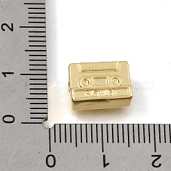 真鍮ビーズ  ラジオの形  鉛フリー＆カドミウムフリー  18KGP本金メッキ  8x12x5mm  穴：1.8mm&nbsp;KK-C262-56G