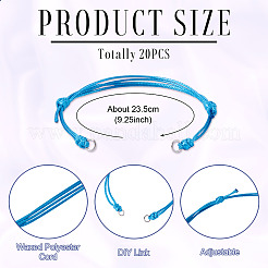 20Pcs Adjustable Korean Waxed Polyester Cord Bracelet Making&nbsp;BJEW-TAC0051-10