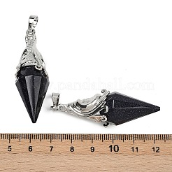 Natural & Synthetic Mixed Gemstone Faceted Bicone Big Pendants&nbsp;G-Z101-03P