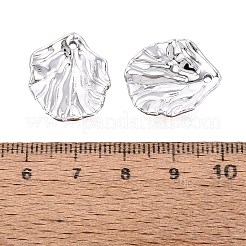電気メッキCCBプラスチックペンダント  ペタリンチャーム  プラチナ  20x17x5mm  穴：1.5mm&nbsp;PL-N007-11P