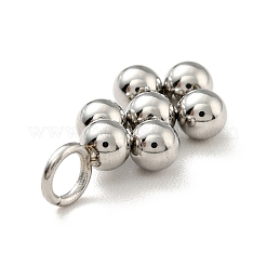 変色しない201ステンレススチールペンダント  花  ステンレス鋼色  15x7.5x3mm  穴：2.5mm&nbsp;STAS-C052-01P