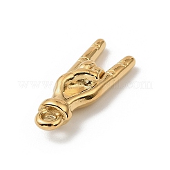 304ステンレスペンダント  ニッケルフリー  イオンプレーティング（ip）  ジェスチャー  23.5x8x5mm  穴：1.6mm&nbsp;LS-STAS-F327-03G-G