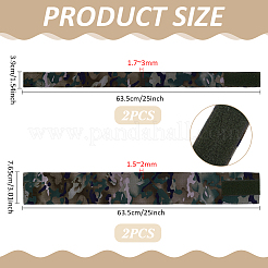 4個 2スタイル ポリコットン 帽子スタンド  グリーン  635x39~76.5x1.5~3mm  2個/スタイル&nbsp;DIY-BC0017-66D