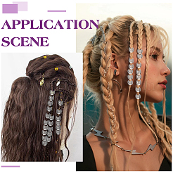 プラスチック製ドレッドヘアビーズヘアデコレーション200個  透明  12x9.5~10mm&nbsp;AJEW-ME0001-48