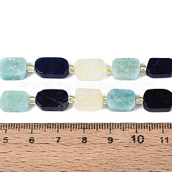 Natural Sodalite & Flower Amazonite & Lemon Quartz Beads Strands&nbsp;G-N358-02A-07
