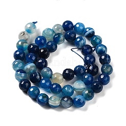 Natural Striped Agate/Banded Agate Beads Strands&nbsp;G-A246-8mm-07