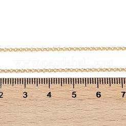 Long-Lasting Plated Brass Cable Chain Necklaces&nbsp;NJEW-K112-10G-NF