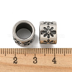 316 Surgical Stainless Steel Large Hole Beads&nbsp;STAS-Q326-09AS-05