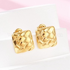 304 Stainless Steel Textured Stud Earrings&nbsp;EJEW-G423-28C-G