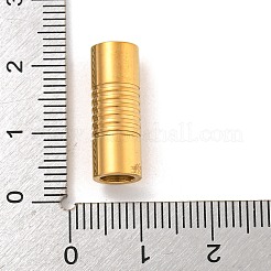 イオンプレーティング（IP）304ステンレススチール製マグネット留め具、接着端付き  コラム  18KGP本金メッキ  19x7mm  穴：5mm&nbsp;STAS-F149-04G-A