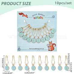 10Pcs 10 Style Iron Calabash Pins with Alloy Enamel Charm&nbsp;HJEW-NB0001-51