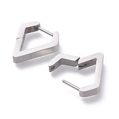 Tarnish Resistant 304 Stainless Steel Huggie Hoop Earrings&nbsp;EJEW-O099-01P