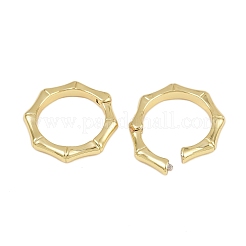 真鍮のツイスターの留め金  カドミウムフリー＆鉛フリー  八角形  18KGP本金メッキ  21x21x3.5mm  内径：16mm&nbsp;KK-P323-12G
