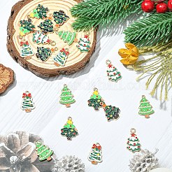 20Pcs 5 Styles Christmas Theme Alloy Enamel Pendants&nbsp;ENAM-YW0006-79