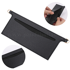 マイクロファイバー布バッグオーガナイザーインサート  合金パーツ  長方形  ライトゴールド  ブラック  80x220x3mm&nbsp;DIY-CL0001-78A