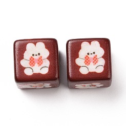Opaque Printed Acrylic Beads&nbsp;LS-MACR-C007-01B