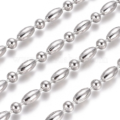 変色しない304ステンレススチールボールチェーン  ステンレス鋼色  米：8x4mm  ボール：4mm&nbsp;CHS-L024-023E
