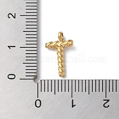 316サージカルステンレスペンダント＆チャーム  ゴールドカラー  文字t  14x8.5x2mm  穴：2mm&nbsp;LS-STAS-D031-01T