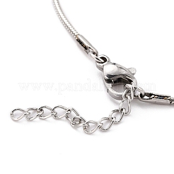 304 Stainless Steel Round Snake Chain Bracelets&nbsp;STAS-B021-19B-P