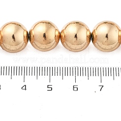 合成磁気ヘマタイトビーズ連売り  ラウンド  グレード3 A  ライトゴールドメッキ  12~12.5x11.5x12mm  穴：1.8~2mm  約34個/連  16.54''（42センチメートル）&nbsp;G-M095-B01-01KCG