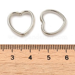 CCBプラスチックビーズフレーム  プラチナ  15x15.5x3mm  穴：1.8mm&nbsp;CCB-H001-01G-P