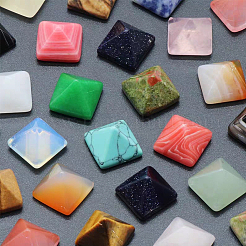 14Pcs 14 Style Pyramid Natural & Synthetic Gemstone Home Display Decorations&nbsp;G-FG00001-04