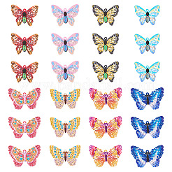 32Pcs 8 Styles Spray Painted 430 Stainless Steel Filigree Pendants&nbsp;STAS-TA0002-23