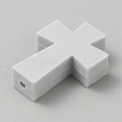 クロス食品グレードの環境に優しいシリコーンビーズ  ゲインボロ  30x21x7.5mm  穴：2.5mm&nbsp;SIL-TAC0015-01B