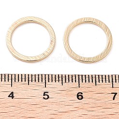Brass Textured Linking Rings&nbsp;KK-U028-12G