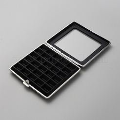 30 Grids Square PU Leather Diamond Display Boxes&nbsp;CON-WH0085-60