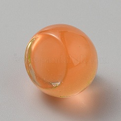 フルーツ透明樹脂カボション  電話ケース & イヤリング & キーチェーン アクセサリーの diy  オレンジ  23x22mm&nbsp;CRES-CJC0009-13G