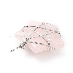 Natural Rose Quartz Pendants&nbsp;G-D458-07P-09-RS