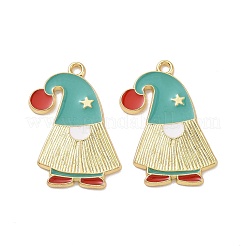 Christmas Theme Rack Plating Alloy Enamel Pendants&nbsp;X-PALLOY-O109-33LG