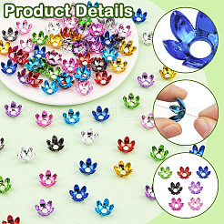 120Pcs 10 Colors Acrylic Bead Caps&nbsp;OACR-SP0001-94