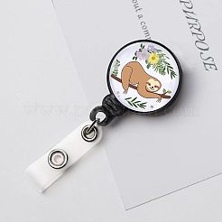 4 Pcs 4 Styles ABS Plastic Retractable Badge Reel&nbsp;AJEW-FG0001-37C