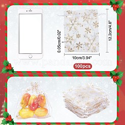 ChristmasSsnowflake Organza Gift Bags&nbsp;OP-WH0012-03
