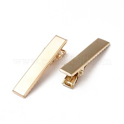 鉄のワニのヘアクリップパーツ  ライトゴールド  31x8x8mm&nbsp;PHAR-E017-01A-KCG