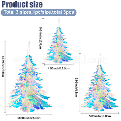 3Pcs 3 Styles Plastic Christmas Tree Pendant Decorations&nbsp;DIY-GF0011-69