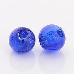 Handmade Silver Foil Glass Beads&nbsp;FOIL-R054-11